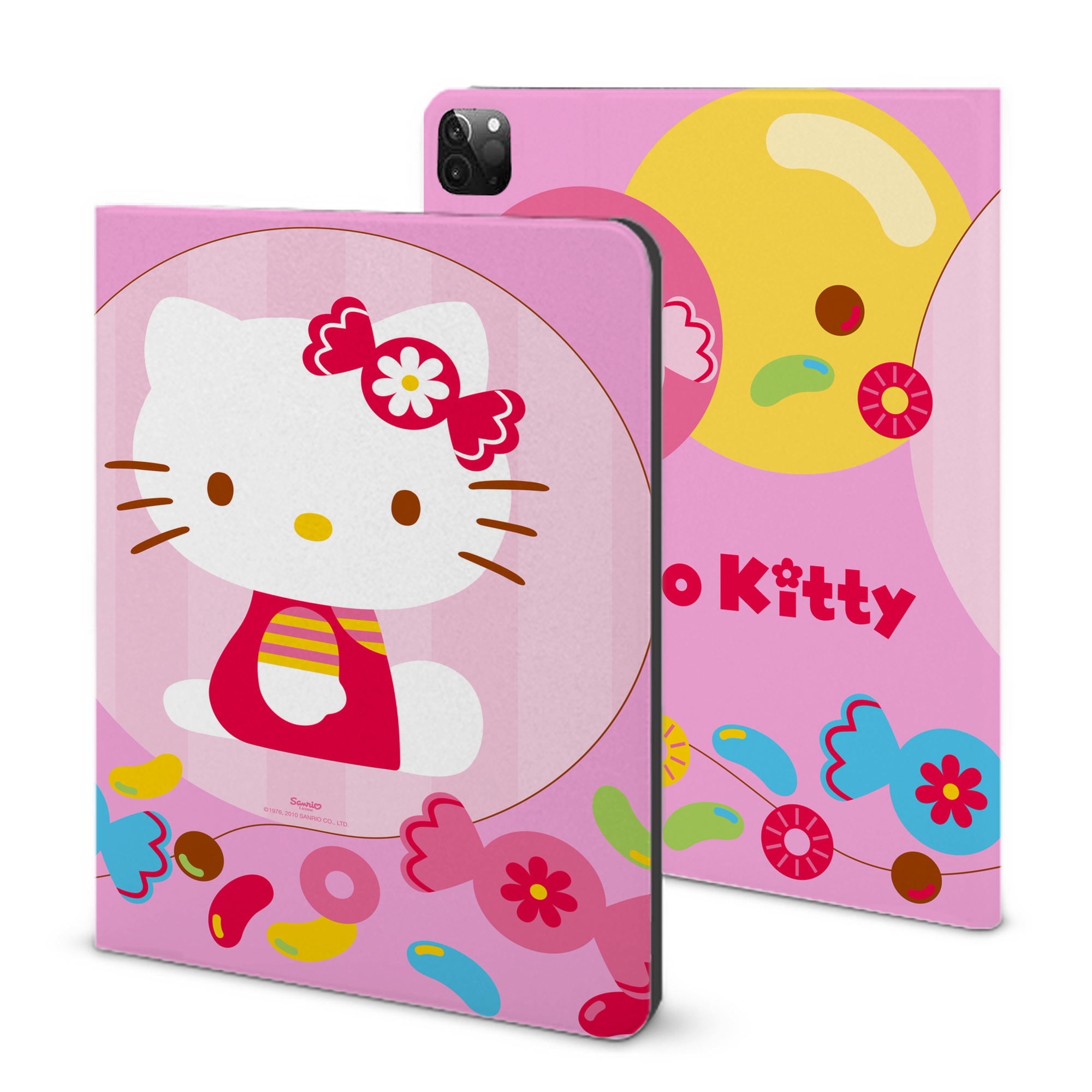 （画像用） Hello Kitty ハローキティ IPadケース ペンホルダー付き ブックスタイルデザイン